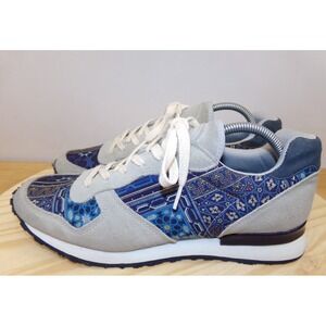 Inkkas Jogger Shoes Sneakers Unisex Blue / Greige Size M 10 W12 Lace Up